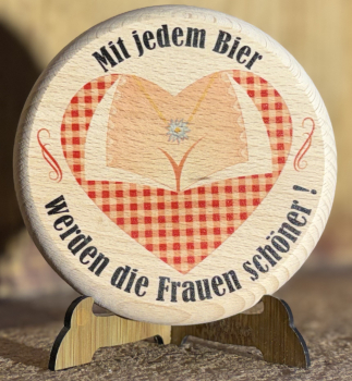 Holzbierdeckel "Schöne Frauen"