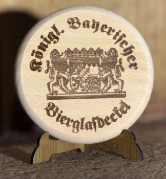 Holzbierdeckel "König. Bay."