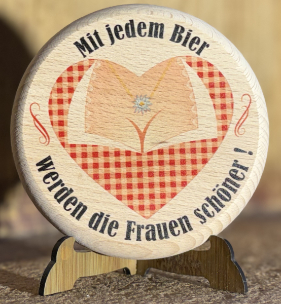 Holzbierdeckel "Schöne Frauen"